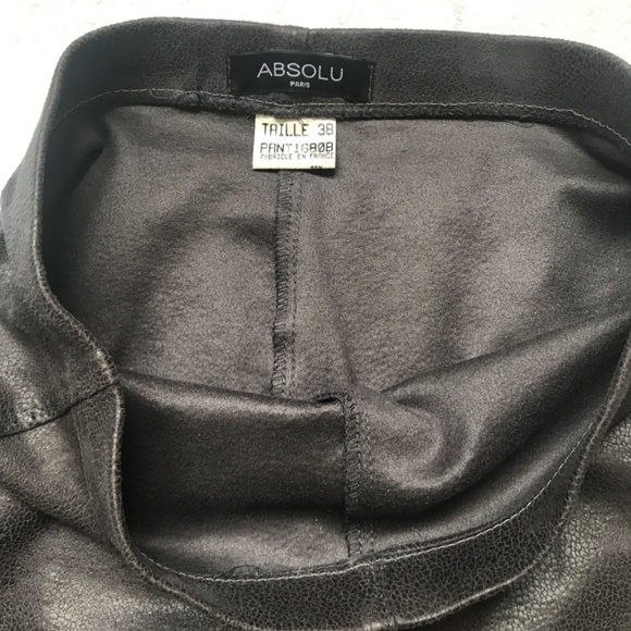 Stylish faux leather dress pants - Picture 3 of 7